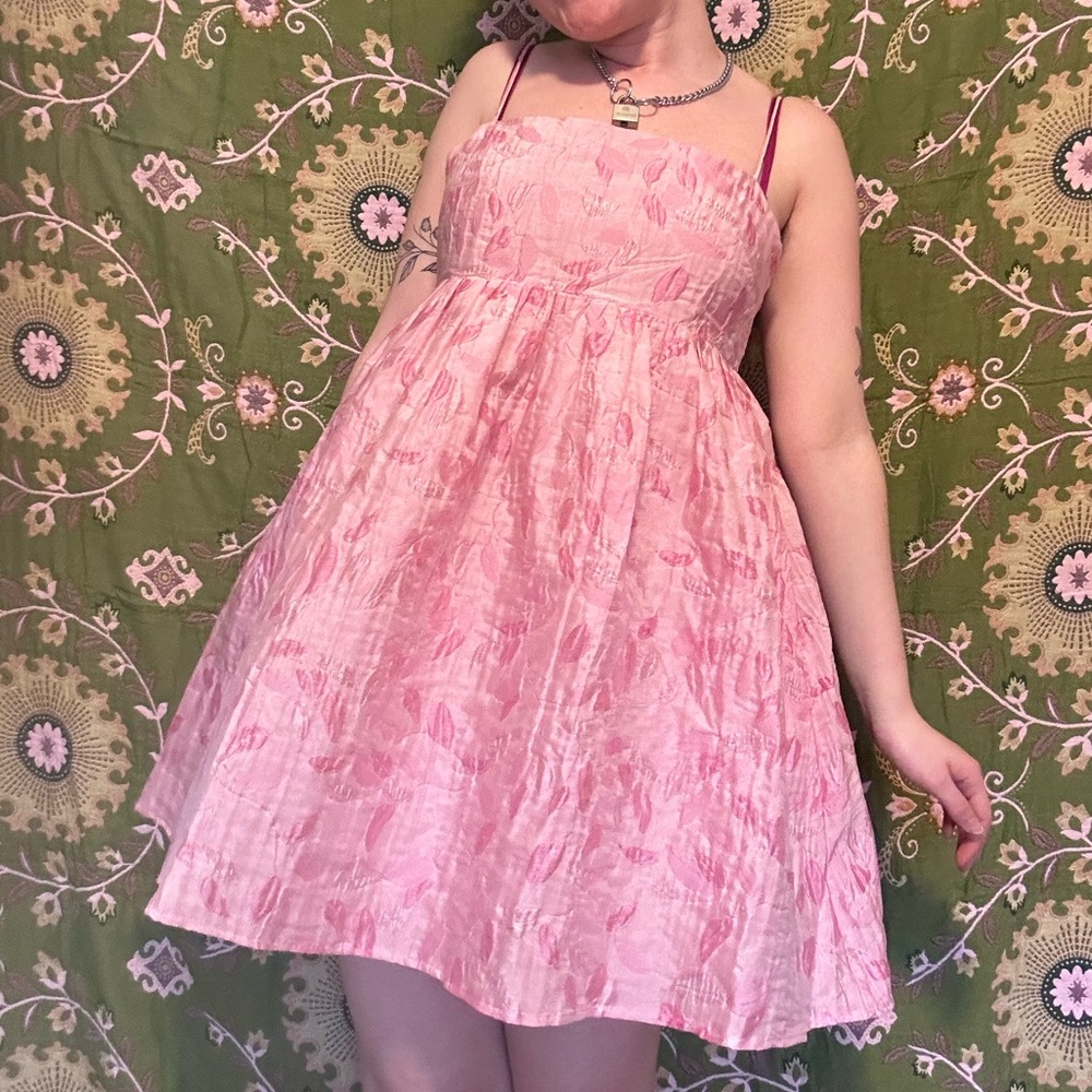 Pink princess babydoll puff dress